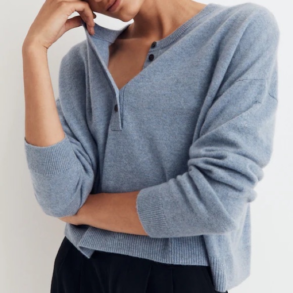 Madewell Heather River (Re)spondsible Cashmere Henley...